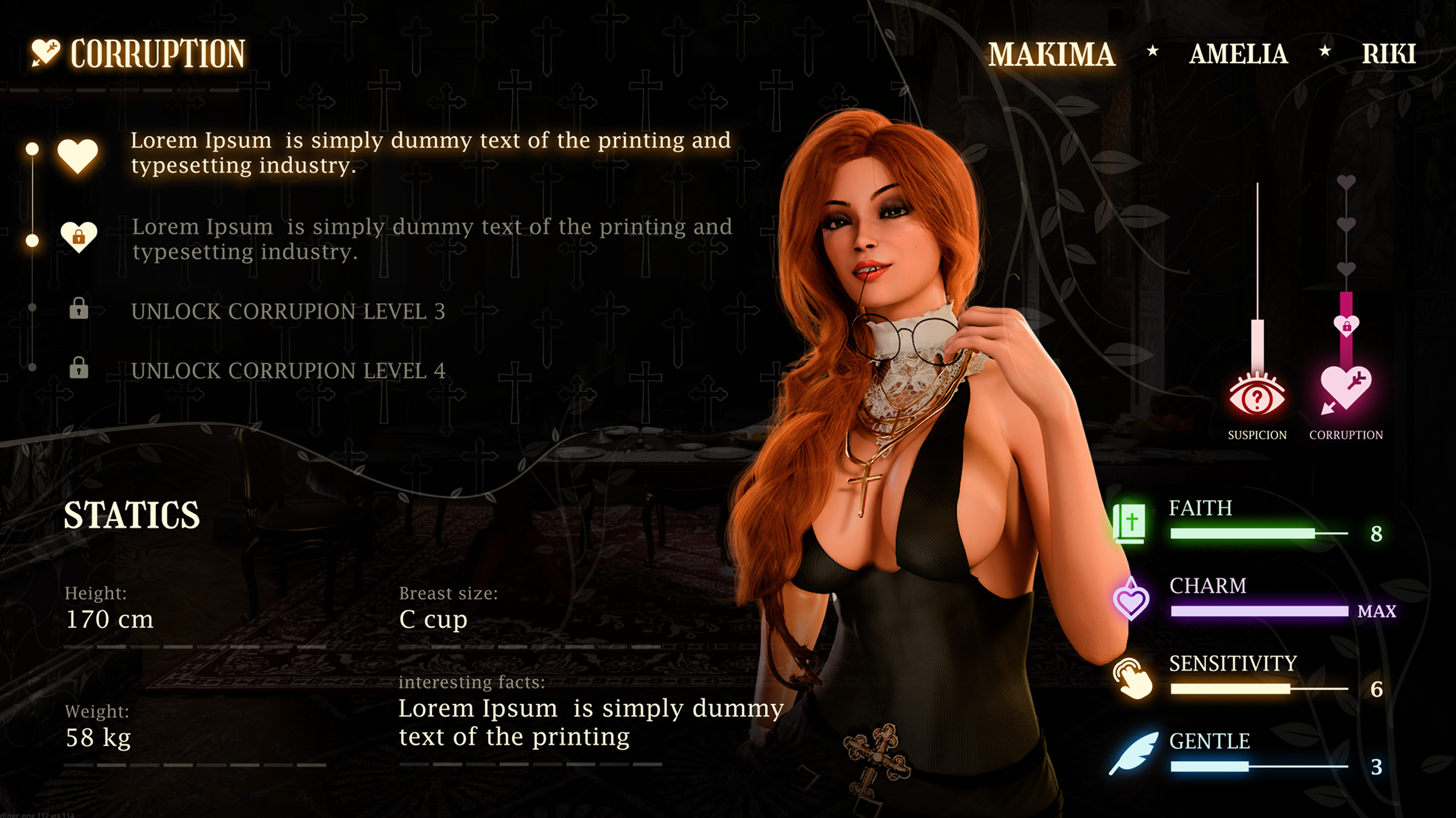 Corruption UI - screen 1